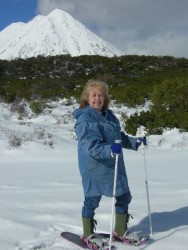 Louise snowshoeing-2-2007